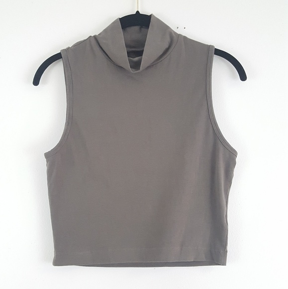 Express Tops - Express • Sleeveless Turtleneck Crop Top